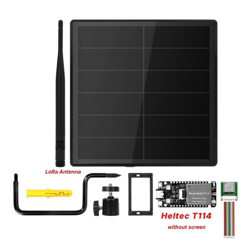 Solar-Powered Dev-Board Kit Waterproof Enclosure for Meshtastic/MeshCore with Mesh Node T114 and GPS Module 915MHz 2