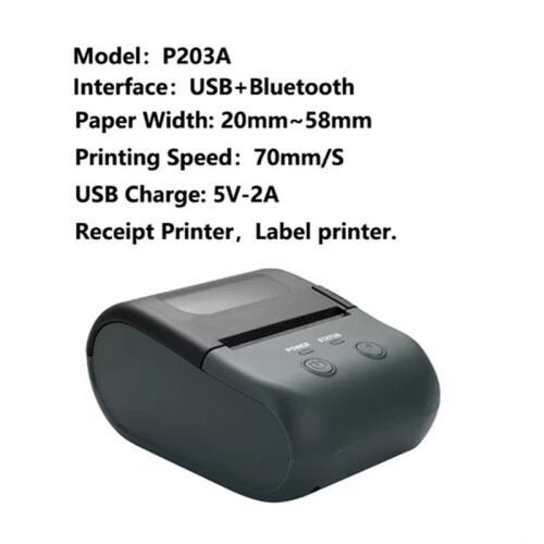 Portable Thermal Printer, Self-Adhesive Label Printer,  Sticker Maker, Supports Mobile Phones and Computers.
