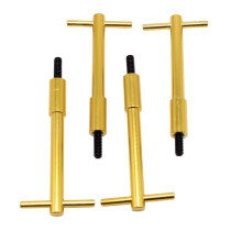 4pcs Gold Aluminum Valve Cover T-Bar Wing Nut Bolts 1/4"-20 for SBC BBC Chevy Tall T-Bar Valve Cover Hold