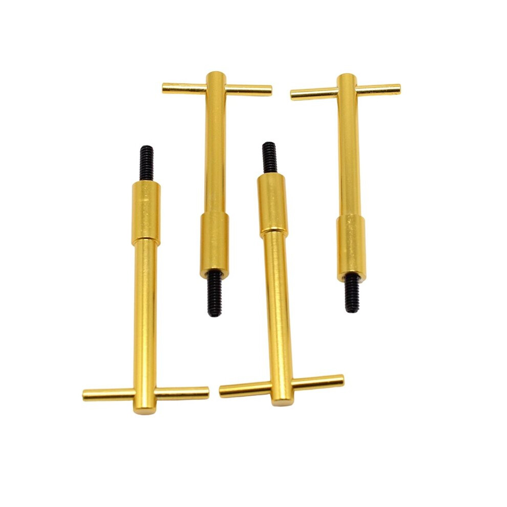 4Pcs Aluminum Valve Cover T-Bar Wing Nut Bolts 1/4"-20 For Sbc Bbc Chevy Tall T-Bar Valve Cover Hold Gold 6031327176097