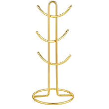 Iron Coffee Mug Holder Tree with 6 Hooks, Space-Saving and Elegant Design for Kitchen Organization