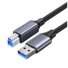 USB Printer Cable USB Type B Male to A Male USB 3.0 Printer Scanner Cable for HDD Enclosure Blu-Ray Drives Printer 1m
