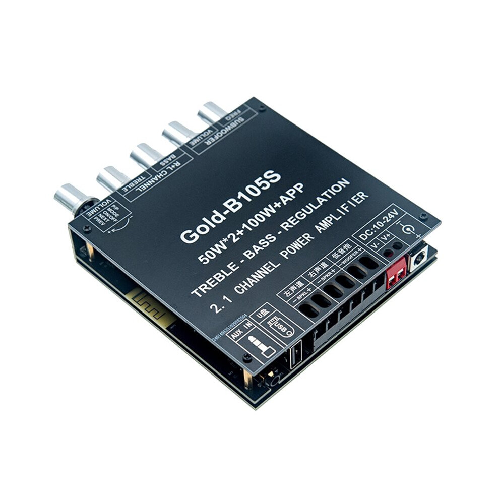 B105s Digital Amplifier Board With Phone Control For Treble And Bass Adjustment Subwoofer Tpa3116d2 Upgrade 4712369539409