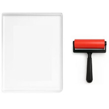 Gel Printing Pad with Brush - Reusable Gel Plate for Monoprinting, Stamping Texture for Beginners, Artists & Therapy