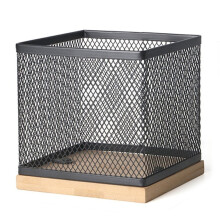 Porte-Stylo en Métal, Organisateur de Bureau Capacité, Design à Grille, Idéal pour la Maison et les Étudiants