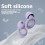 Silicone Earplugs for Sleeping, Noise Cancelling Reusable Ear Plugs, Violet 3