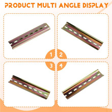 Rail Universel pour Disjoncteur de 15 cm, Rail DIN en Aluminium à Fentes de 35 mm pour Bornier C45 DZ47 et Relais