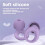 Silicone Earplugs for Sleeping, Noise Cancelling Reusable Ear Plugs, Violet 4