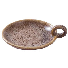 Portacandele In Ceramica con Manico, Vassoio Decorativo per La Casa e La Sala di Meditazione.