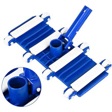14 Inch Flexible Pool Vacuum Head with Wheels for Spa and Pool Floors, Fits 11/4 and 11/2 Inch Hose, Blue