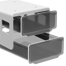 Organisateur de Tiroir de Bureau Invisible et Écologique, Boîte de Rangement Autocollante en Plastique Blanc pour Petits Objets
