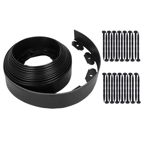 Landscape Edging Kit with 30 Spikes for Easy Garden Installation