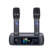 D801 Electric Portable DSP Anti Whistling Reverb Wireless Microphone Singing Home KTV Microphone EU Plug
