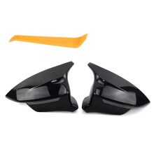2 Pieces Glossy Black Rearview Exterior Side Mirror Caps for Cupra Ateca KH7 Tarraco KN2 2016-2024