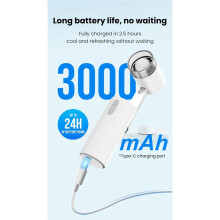 18000rpm Portable Allin-One Fan Handheld Foldable Fan with Light 5-Speed & 3-Light Selection Type-C Charging Port