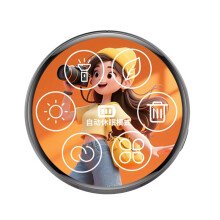 Electronic Badge Dynamic Light- E-Badge 1.5-Inch Touchscreen Magnetic Anime/Manga/Celebrity Black