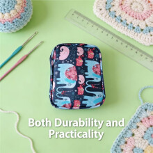 Crochet Hook Storage Bag, Portable Compact Zipper Organizer, Travel Knitting Accessories Storage Pouch