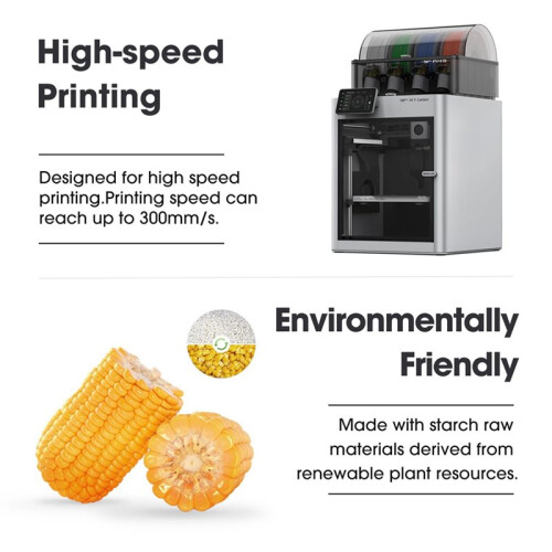 PLA Filament 1.75mm, PLA Basic Dimensional Accuracy +/- 0.05mm, 1KG Spool 3D Printer Fast Filament 1
