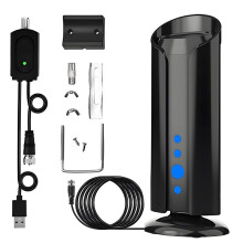 Antena de TV para Interiores para TV de Largo Alcance y Todos los TV HD Digitales con Amplificador de Señal, Compatible con 4K
