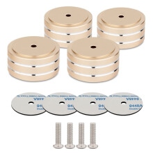 Audio Isolation Feet 40x20mm Turntable Feet with Non-Slip Rubber/M4 Screws for Speakers, Amplifiers, Turntables 4Pcs