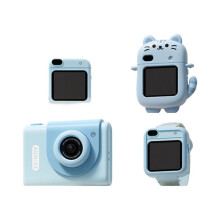 Orologio con Fotocamera Touchscreen Multi HD per Bambini da 48 MP, Ideale per Scattare Foto, Giocare A Cartoni Animati, con Cinturino da Collo e