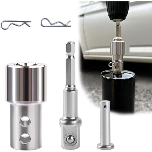 Trailer Jack Crank Handle Power Drill Adapter with 1/2" Socket Adapter Bit, Trailer Jack Drill for Top Wind Crank Handle 1