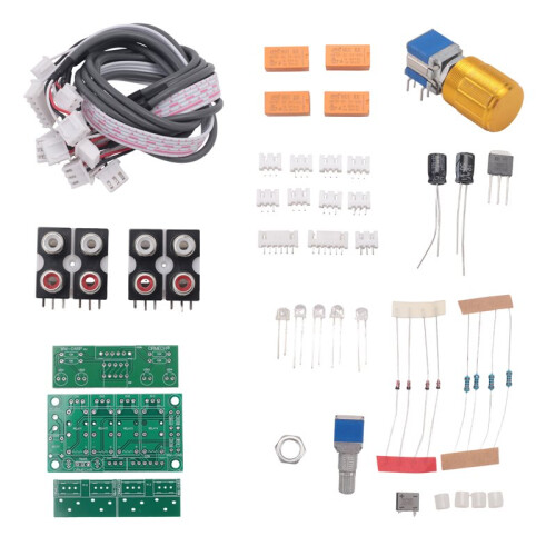 Relay 4-Way Audio Input Signal Selector Switching RCA Audio Input Selection Board of Rotary Switching