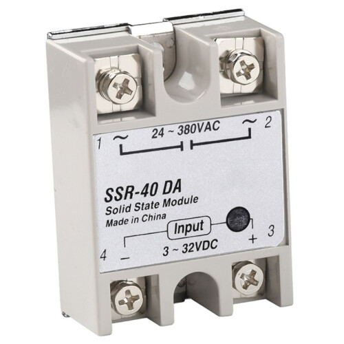 4pcs Solid State Relay SSR-40DA Relay Module SSR 40DA - Single Phase SSR 3-32V  to 5-60V  40A Load 2