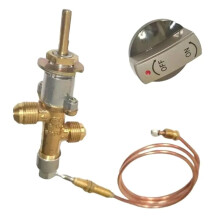 Adaptador Regulador de Control de Gas para Foso de Propano, Manguera de 60 cm, Termopar Flexible, Baja Presión de Trabajo, Fácil Montaje