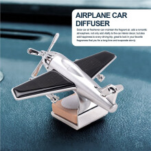 Solar Powered Rotating Aircraft Desktop Aircraft Decoration Interior Decoration Car Decoration Children's BirthdayGift,B