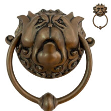 Gothic Door Knocker Antique Bronze Finish Vintage Resin Front Door Handle for Outdoor Home Decor