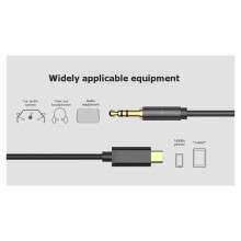 Type C Male Aux Audio Cable to 3.5mm Jack Male Speaker Cable for Headphone Headset Aux Audio Cable for Smartphone