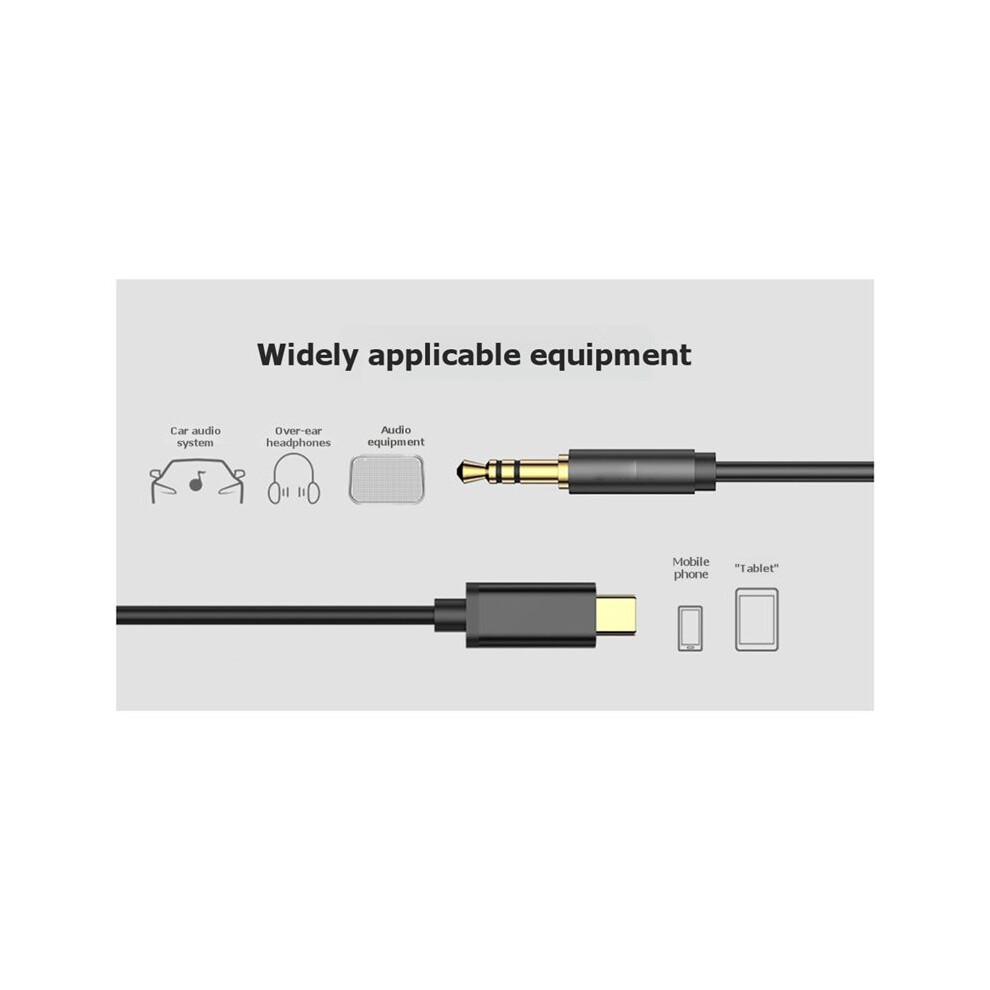 Type C Male Aux Audio Cable To 3.5Mm Jack Male Speaker Cable For Headphone Headset Aux Audio Cable For Smartphone 4714086853653
