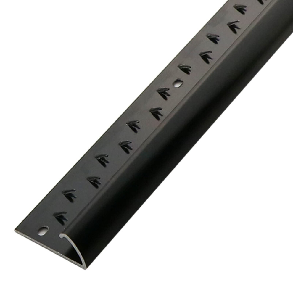 Black Carpet To Tile Transition Strip, Cuttable Carpet Threshold Trim Reducer With Screws For Smooth Floor Transition 9351714437875