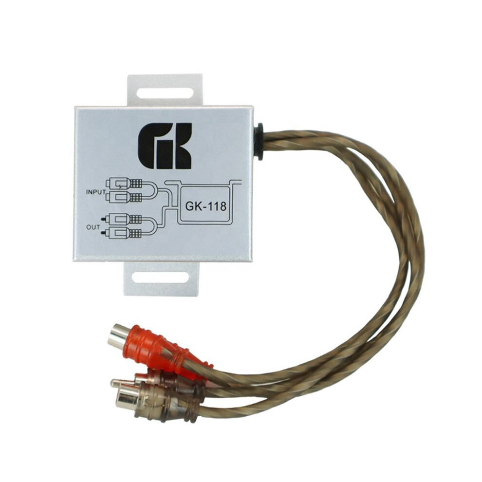 Gk-118 Car Stereo Audio Amplifier Filter Ground Loop Noise Isolator And Interference Suppressor Car Audio Filter Silver 6033558046361