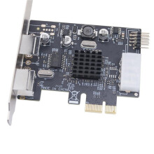 PCIe to PS/2 Keyboard Mouse Expansion Card PCI-Ex1 to 2 PS/2 Adapter Card USB2.0 Pin MCS9990CV Chip for PC