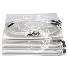 Clear PVC Tarpaulin Waterproof Heavy Duty 7x1m Balcony Garden Transparent Tarp with Eyelets