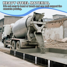 10PCS Flat Steel Stakes for Concrete Forms - Heavy Duty Solid Metal Concrete Stakes with Holes, Rust Coating 15.7IN
