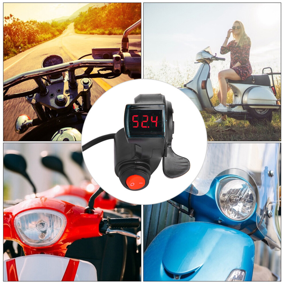 Electric Bike Thumb Throttle Lcd Display Digital Voltage Battery Power Switch 9361393595902