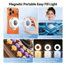 Phone Tablet Magnetic Fill Light Portable Handheld Lighting for Horizontal and Vertical Photography Adjustable Angle