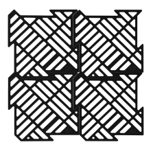Happy Sinks Sink Mat Set - Black - 4pcs
