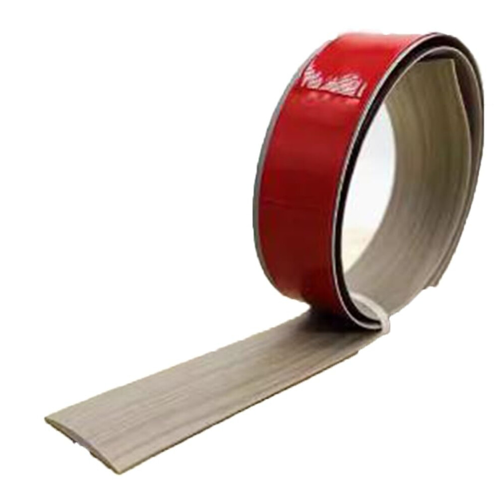 Self Adhesive Floor Transition Strip For Carpet And Tile, Cuttable Pvc Threshold Gap Cover Trim Grey 1M X 4Cm 9330225287117