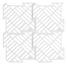 Happy Sinks Sink Mat Set - Natural White - 4pcs