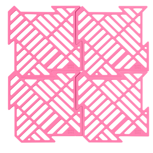 Happy Sinks Sink Mat Set - Garden Rose - 4pcs