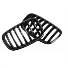 1 Pair Carbon Fiber Style+Gloss Black Front Kidney Grille Replacement for E70 X5 E71 X6 2006-2013
