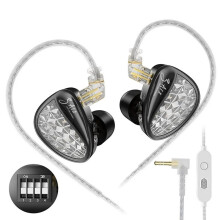 KZ ZA12 2DD+4BA Hybrid-IEM-Kopfhörer, Kabelgebunden, in-Ear-Monitor, HiFi-Ohrhörer, Sport-Headset mit Mikrofon, Optimierte Version