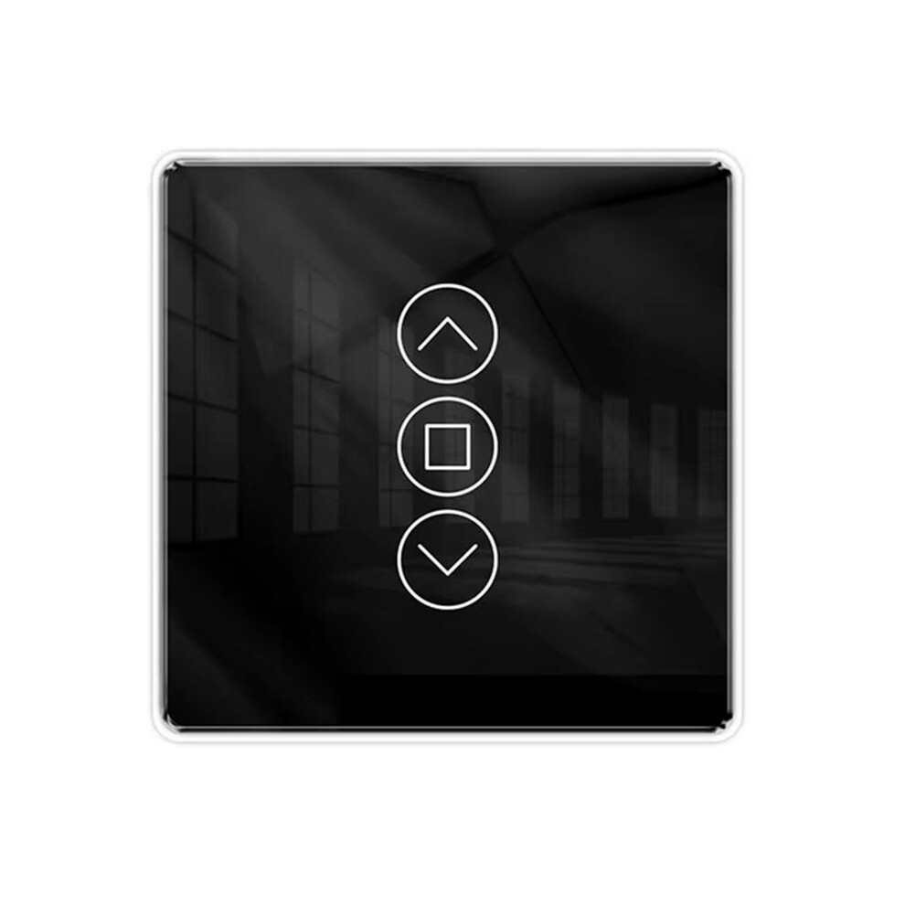 Tuya Wifi Rf433 2.5D Arc Curtain Glass Touch Panel For Roller Blinds Shutters App Wireless Alexa A 6032146237365