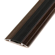 Floor Transition Strip Aluminum NonSlip Door Threshold, Durable ScrewFit Edge Trim for Carpet and Wood Floors (Black)