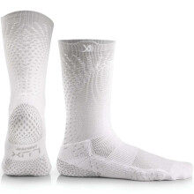 LUX ProCleat Performance Grip Socken – Wadenlang – Weiß – Erwachsenengröße (EU 39–46 / US 6–11,5) – Rutschfeste Stollensocken für