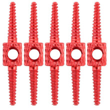 Kit di 5 Connettori per Cavi da Bicicletta: Strumenti per il Passaggio di Tubi Freno, Cambio e Idraulici, Colore Rosso.